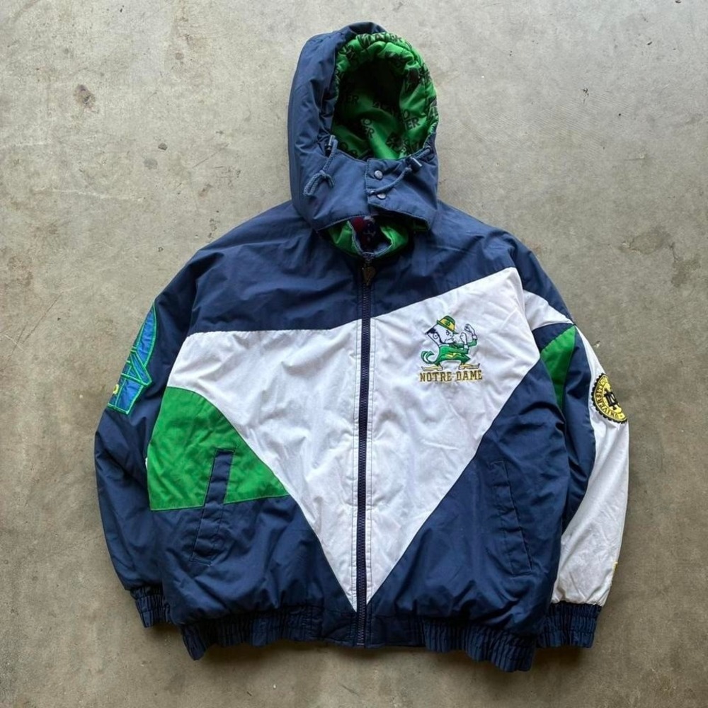 Vintage 80's/90's pro player‎ AOP made in Korea embroidered puffer jacked